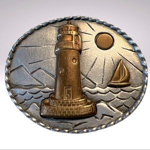Jonette Jewelry ©JJ Pewter and Brass Nautical Lighthouse Brooch